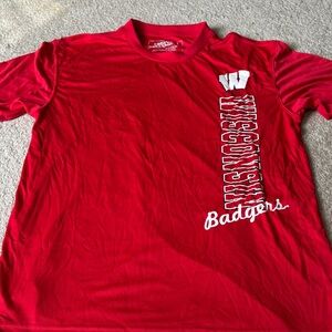 Campus Heritage Red Crewneck Tee Wisconsin badgers me s large nwt